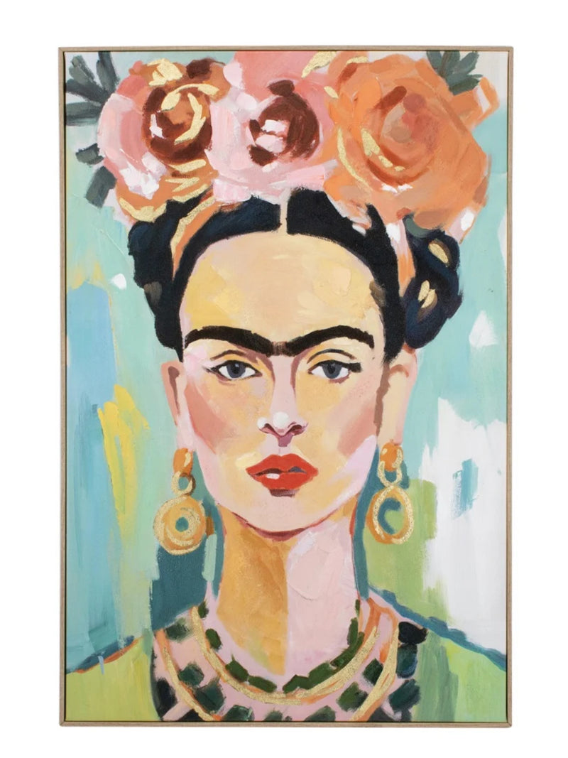 Schilderij Pastel Frida Kahlo - 70x105x5cm