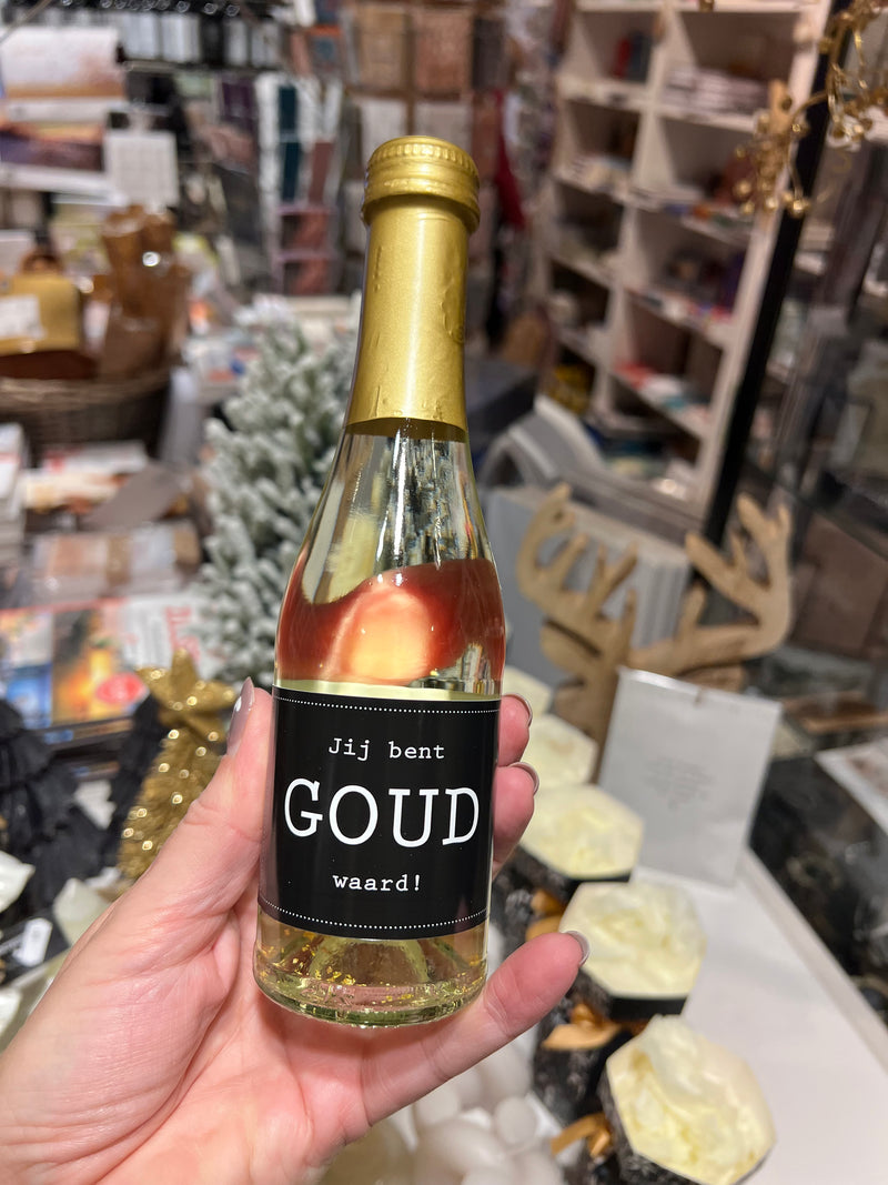 Geven is leuker - Jij bent goud waard - Secco met bladgoud