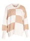 Leuke trui  - Camel / Offwhite