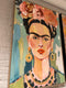 Schilderij Pastel Frida Kahlo - 70x105x5cm