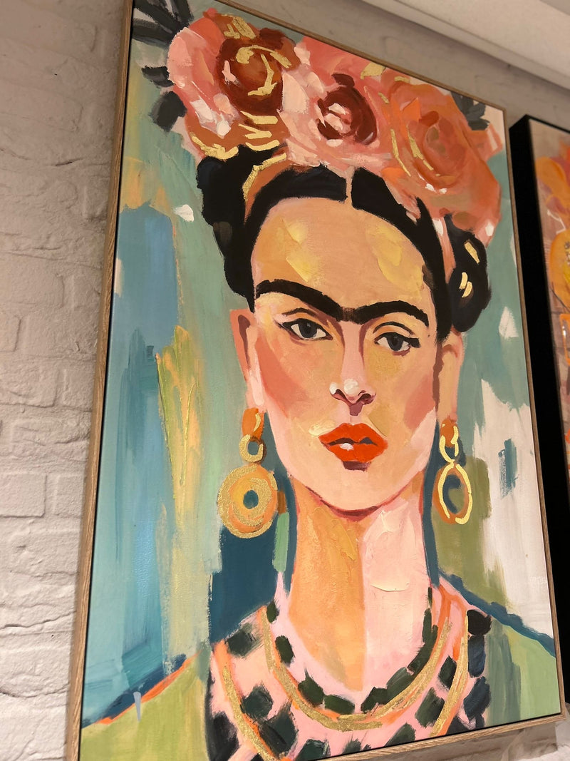 Schilderij Pastel Frida Kahlo - 70x105x5cm