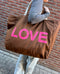 LUV Shopper LOVE - Camel/Roze