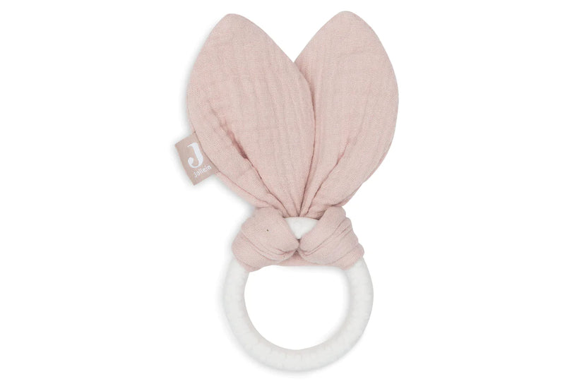 Jollein Bijtring Siliconen Bunny Ears - Wild Rose