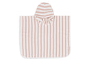 Jollein Badponcho Stripe - Terry Wild Rose GOTS