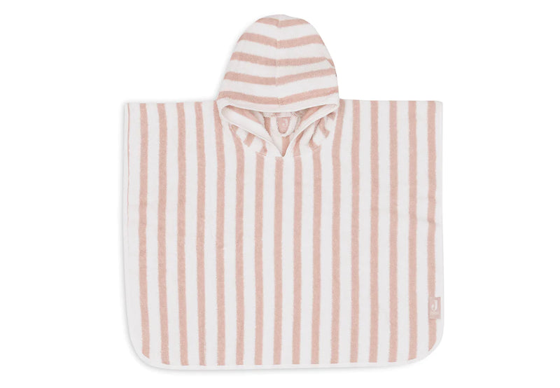 Jollein Badponcho Stripe - Terry Wild Rose GOTS