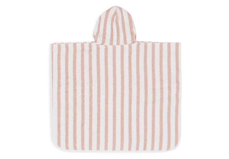 Jollein Badponcho Stripe - Terry Wild Rose GOTS