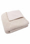 Jollein - Deken Wieg 75x100cm - Check Knit Oatmeal/Teddy Fleece