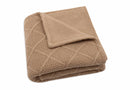 Jollein - Deken Ledikant 100x150cm - Check Knit Biscuit/Teddy Fleece