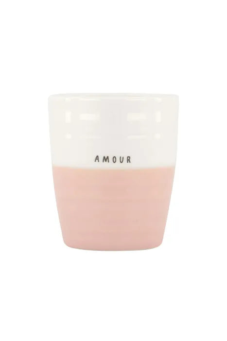 Zusss- Koffiemok Amour - Wit/Roze