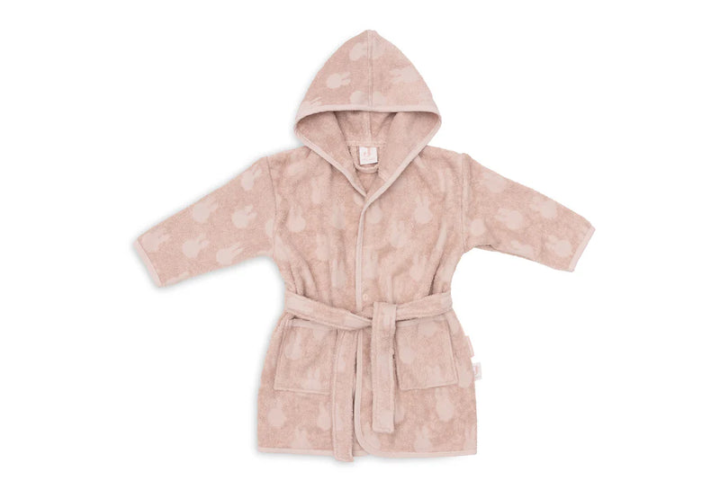 Jollein - Badjas Badstof 1-2 jaar Miffy Jacquard - Wild Rose