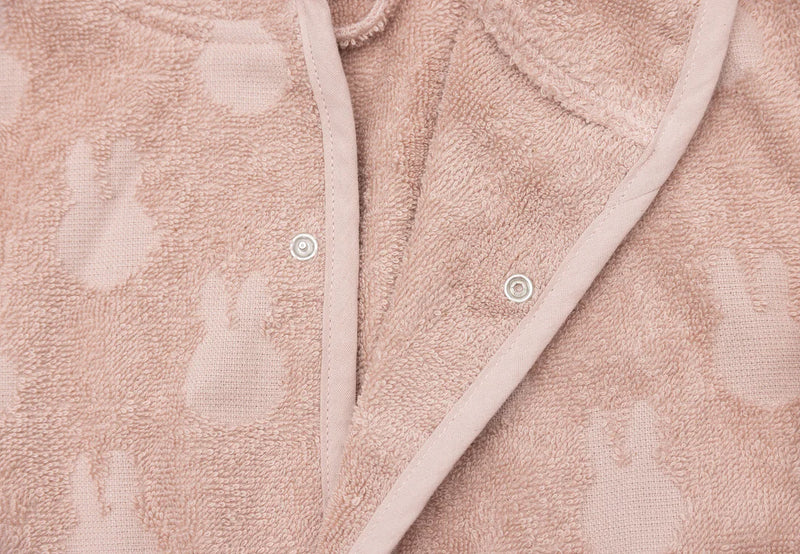 Jollein - Badjas Badstof 1-2 jaar Miffy Jacquard - Wild Rose