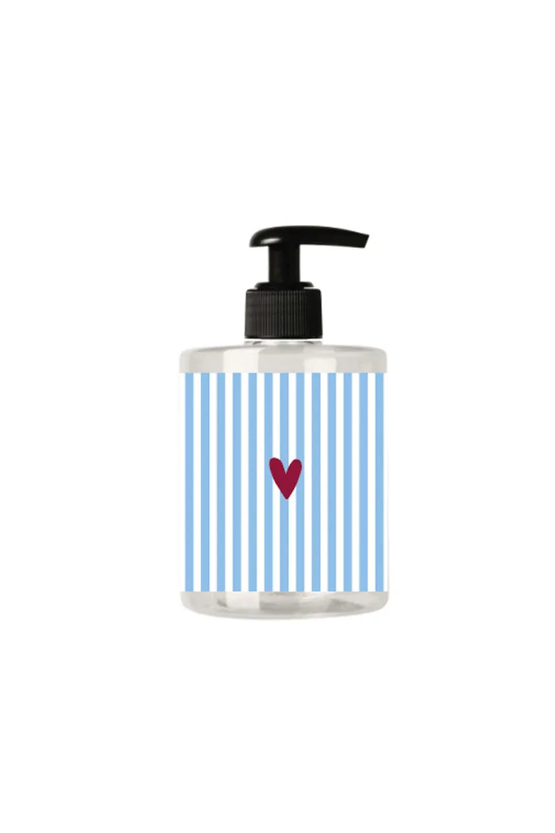 Zusss Handzeep Streep Hartje 500ml - Blauw/Wit/Rood