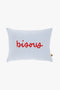 Zusss Kussen Bisous 25x35cm - Blauw/Rood