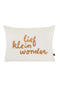 Zusss Kussen Lief klein wonder - 25x35cm - Wit/Camel