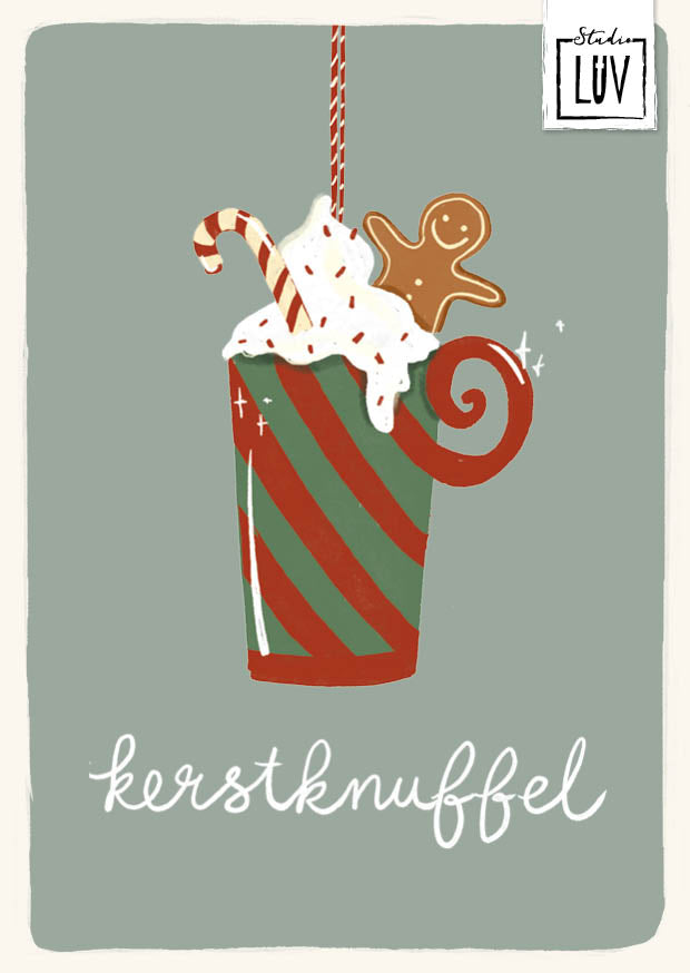 Studio LUV Kerstkaart - Kerstknuffel