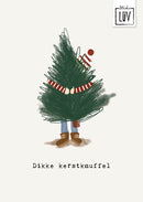 Studio LUV Kerstkaart - Dikke kerstknuffel