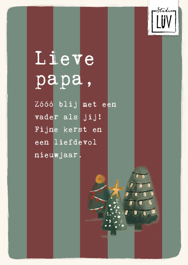 Studio LUV Kerstkaart - Lieve papa