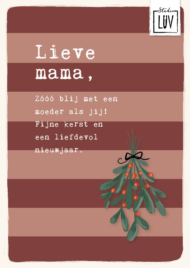 Studio LUV Kerstkaart - Lieve mama