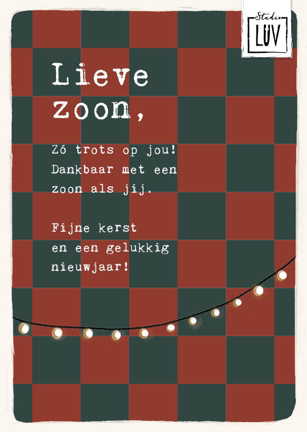 Studio LUV Kerstkaart - Lieve zoon