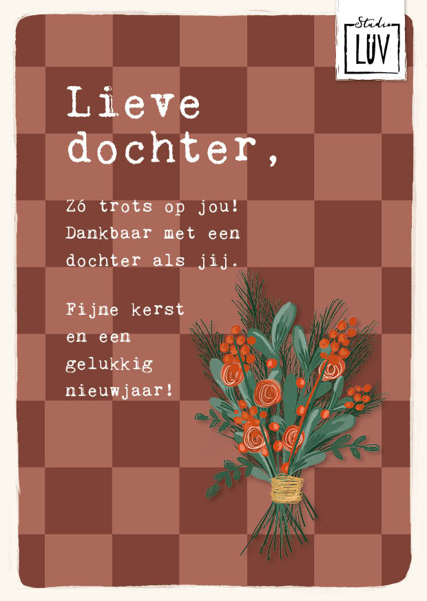 Studio LUV Kerstkaart - Lieve dochter