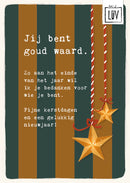 Studio LUV Kerstkaart - Jij bent goud waard