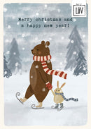 Studio LUV Kerstkaart - Merry christmas and a happy new year!