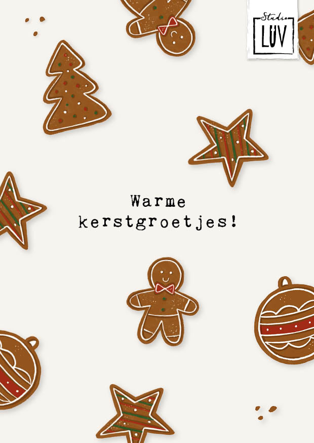 Studio LUV Kerstkaart - Warme kerstgroetjes!