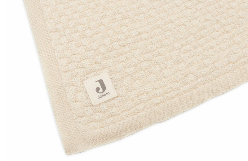 Jollein Deken Ledikant 100x150cm - Weave Knit - Merino Wool Oatmeal