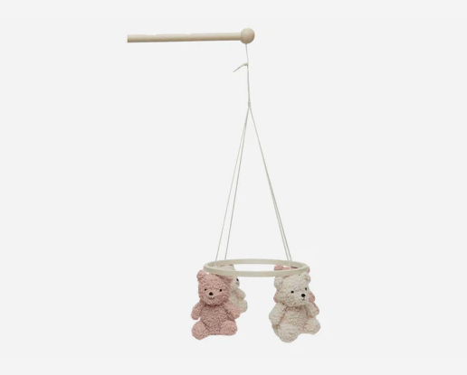 Jollein Baby Mobiel Teddy Bear - Wild Rose/Naturel