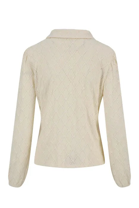 Zusss kanten blouse - creme