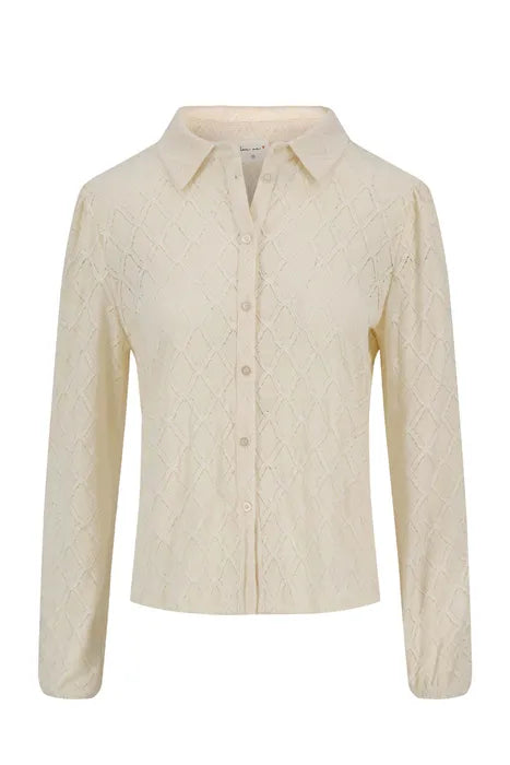 Zusss kanten blouse - creme