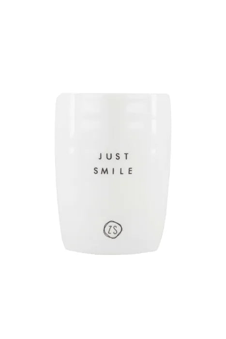 Zusss Koffiemok - Just Smile - Wit