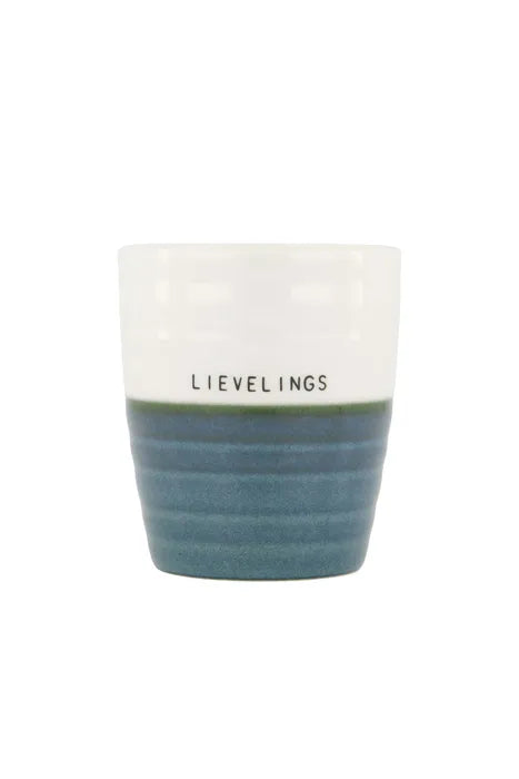 Zusss Koffiemok Lievelings - Blauw/Wit