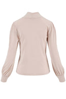 Zusss Top met lange mouwen en col - Zachtroze / Peach