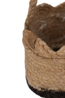 Zusss Planten Hangmand Ø12cm - Jute Bruin/Zwart