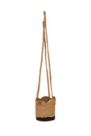 Zusss Planten Hangmand Ø16cm - Jute Bruin/Zwart