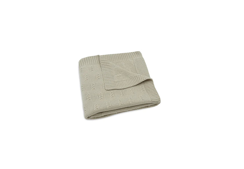 Jollein - Deken Ledikant 100 x 150 Grain Knit - Olive Green